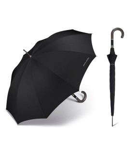 Długi czarny parasol automatyczny Pierre Cardin NOIRE