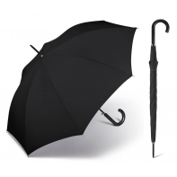 Duży czarny parasol wiatroodporny Happy Rain 