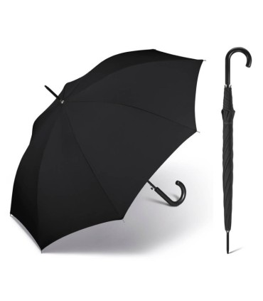 Duży czarny parasol wiatroodporny Happy Rain 