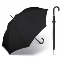 Duży czarny parasol wiatroodporny Happy Rain 