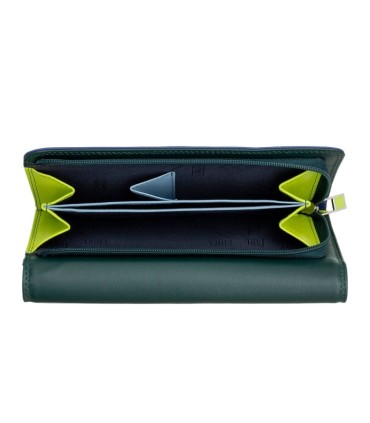Skórzany duży portfel damski marki DuDu® 534-1163 zielony