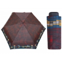 Kieszonkowa parasolka ULTRA MINI marki PARASOL, geometryczna bordowa