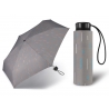 Kieszonkowa, ultra mini parasolka Happy Rain 16 cm, szara