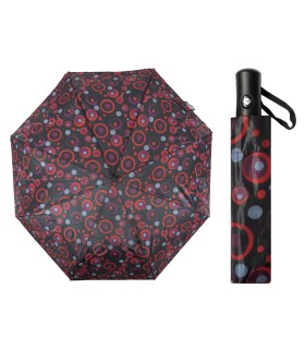 Parasolka damska, pełen automat, kolorowe kółka