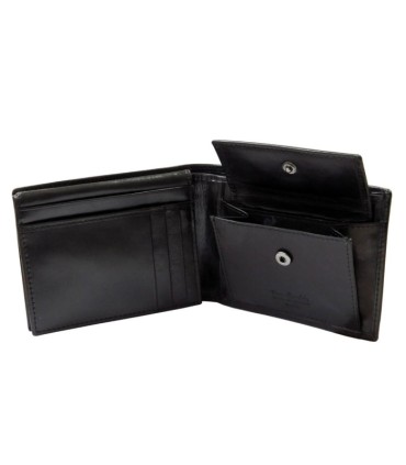 Męski skórzany zestaw: PORTFEL+ PASEK Pierre Cardin, czarny