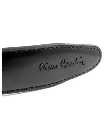 Męski skórzany zestaw: PORTFEL+ PASEK Pierre Cardin, czarny