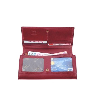 Długi damski portfel Wittchen 21-1-052, kolekcja Italy, kolor czerwony