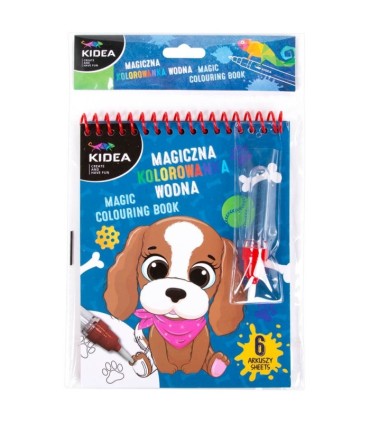MAGICZNA WIELORAZOWA KOLOROWANKA WODNA pieski + PISAK