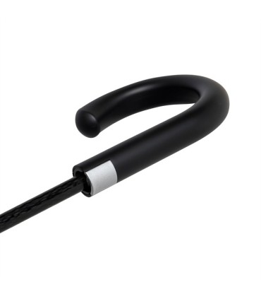 Bardzo duży, automatyczny, wytrzymały parasol czarno srebrny