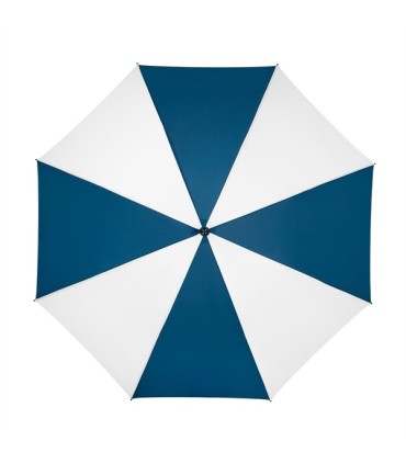 Manualna bardzo duża parasolka biało-niebieska