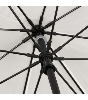 Manualna bardzo duża parasolka biało-niebieska