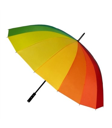 Duży parasol manualny 16 -to brytowy, tęcza
