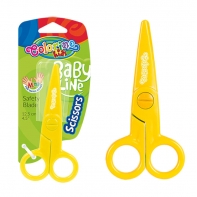 Nożyczki plastikowe dla najmłodszych 12,5 cm Colorino żółte