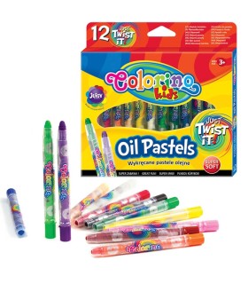 Pastele olejne wykręcane 12 kolorów Colorino