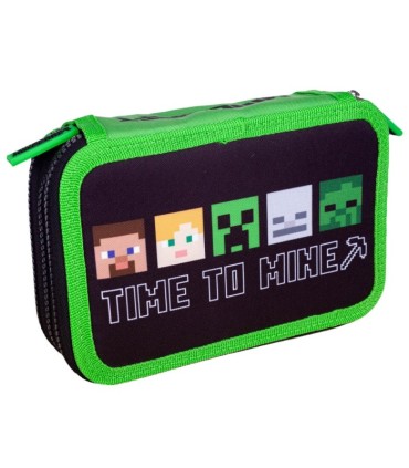 Piórnik szkolny potrójny Astra Minecraft Alex & Steven licencyjny