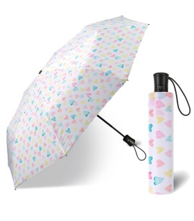 Automatyczna lekka parasolka HAPPY RAIN, serca