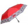 Automatyczna parasolka damska marki Parasol, fale na jasnym brązie