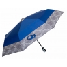 Automatyczna parasolka damska marki Parasol, fraktale niebieskie
