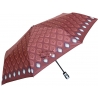 Automatyczna parasolka damska marki Parasol, brązowa w ogniki