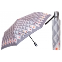 Automatyczna parasolka damska marki Parasol, szare romby
