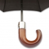 Czarna automatyczna parasolka męska z drewnianą rączką marki Parasol 