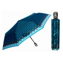 Automatyczna parasolka damska marki Parasol, niebieskie wzory