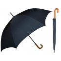 Duża wytrzymała parasolka męska marki Parasol, drewniana rączka