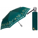 Automatyczna parasolka damska marki Parasol, zielona w kwiaty