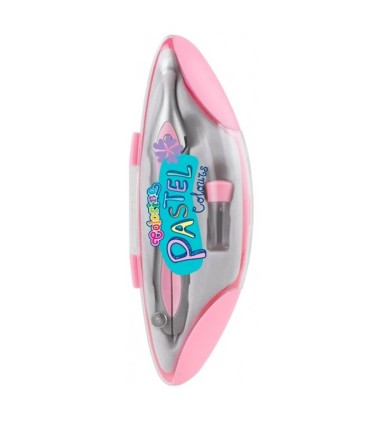 Różowy cyrkiel z GRAFITOWĄ końcówką Colorino PASTEL