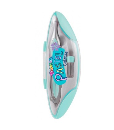 Zielony cyrkiel z GRAFITOWĄ końcówką Colorino PASTEL