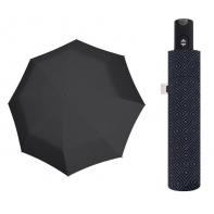 Automatyczny bardzo mocny parasol męski CARBONSTEEL Doppler, czarno szare romby