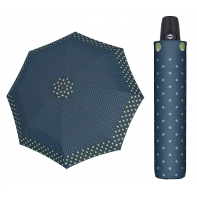 Automatyczna MOCNA parasolka damska Doppler Derby niebieska w kropki