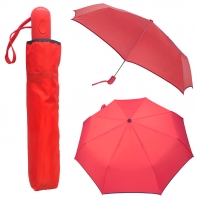 Porządny parasol automatyczny z lamówką, polska produkcja - brązowa