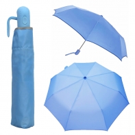 Porządny parasol automatyczny z lamówką, polska produkcja - turkusowa
