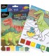 Malowanka z farbkami i pędzelkiem DINOZAURY KIDEA