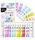 Farby akrylowe pastelowe 12 tubek x 12 ml KIDEA