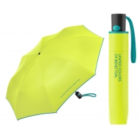 Automatyczna parasolka Benetton, żółta z lamówką