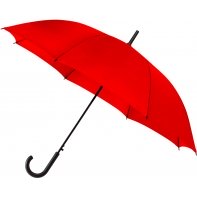 Automatyczna lekka parasolka damska czerwona z czarnym stelażem