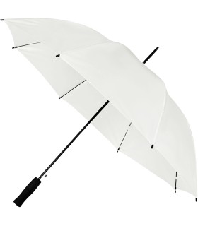 Automatyczna lekka parasolka damska biała z czarnym stelażem