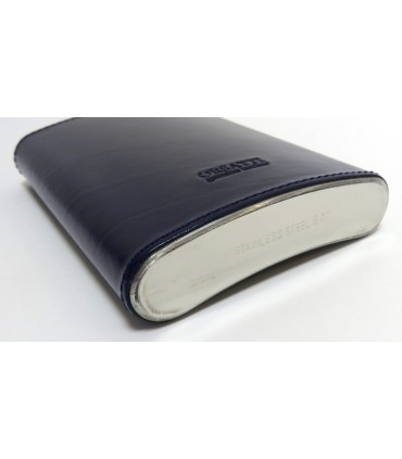 Skórzana elegancka piersiówka Orsatti 240 ml, brązowa