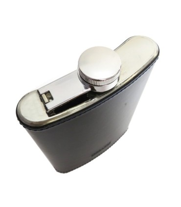 Skórzana elegancka piersiówka Orsatti 240 ml, brązowa