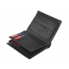 Męski skórzany zestaw prezentowy: pasek + portfel RFID Pierre Cardin, czarny