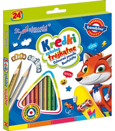 12 kredek ołówkowych trójkątnych Bambino