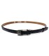 Czarny skórzany pasek damski 1,5 cm marki Orsatti