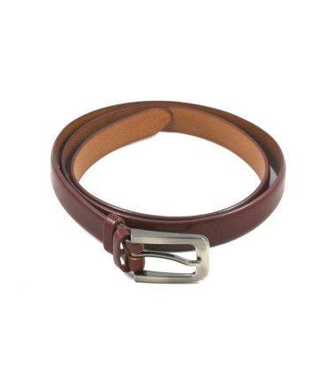 Brązowy skórzany pasek damski 2 cm marki Orsatti