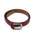 Czerwony skórzany pasek damski 2 cm marki Orsatti