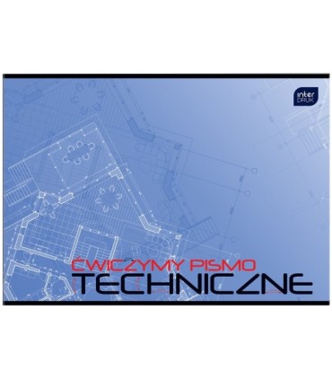 BLOK ĆWICZYMY PISMO TECHNICZNE, A4, INTERDRUK