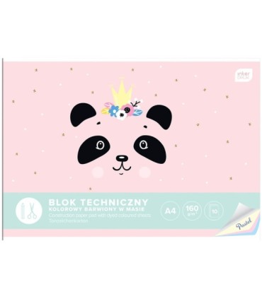 Blok techniczny pastelowy INTERDRUK 10 arkuszy, 160g/m2