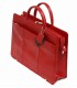 Teczka damska ze skóry naturalnej, jednokomorowa, czerwona