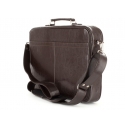 Skórzana torba na laptopa G-541B, na laptop+mini biuro, brązowa